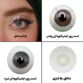 لنز چشم رویال ویژن مدل VEGAS PEARL کد07 رنگ طوسی روشن بدون دور