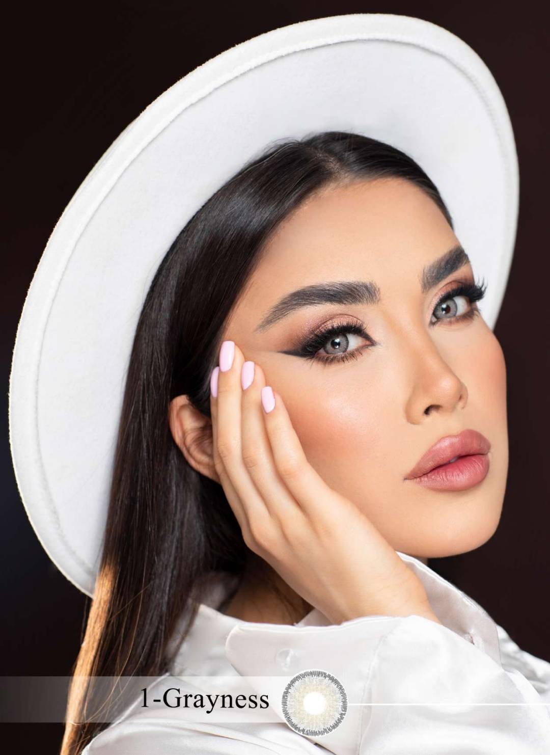 لنز چشم رویال ویژن مدل GRAYNESS کد 01 رنگ طوسی سبز طبیعی دور دار