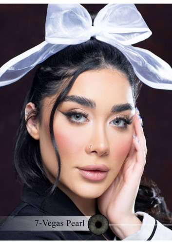 لنز چشم رویال ویژن مدل VEGAS PEARL کد07 رنگ طوسی روشن بدون دور