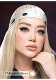 لنز چشم رویال ویژن مدل CARAMEL BR کد 15 رنگ قهوه ای کاراملی دور دار
