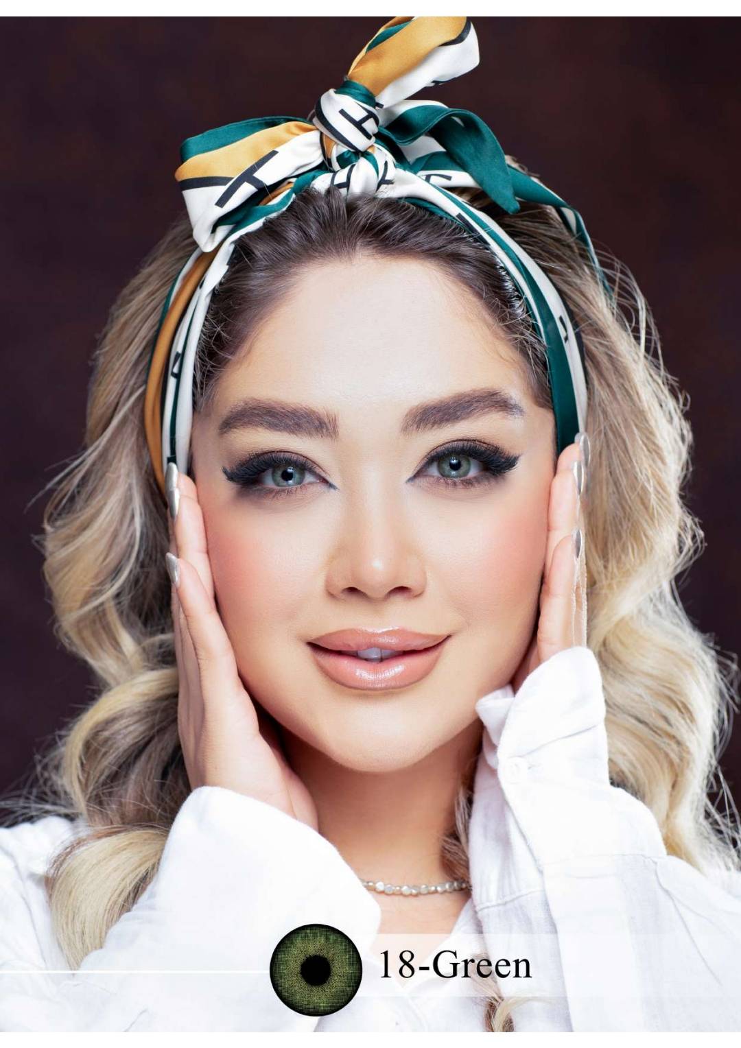 لنز چشم رویال ویژن مدل G کد 18 رنگ سبز روشن بدون دور
