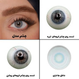 لنز چشم رویال ویژن مدل NEW YORK OLIVIA کد 22 رنگ سبز زیتونی دور دار