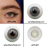 لنز چشم رویال ویژن مدل LEMON SHAPED کد 25 رنگ سبز لیمویی دور دار