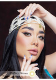 لنز چشم رویال ویژن مدل PIXY BR کد 35 رنگ عسلی با ته مایه سبز بدون دور