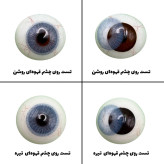 لنز چشم رویال ویژن مدل CHANEL BL کد 41 رنگ آبی رگه دار بدون دور