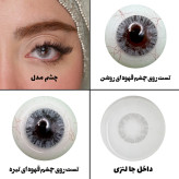 لنز چشم هرا مدل 03 کد HC110 رنگ طوسی روشن بدون دور