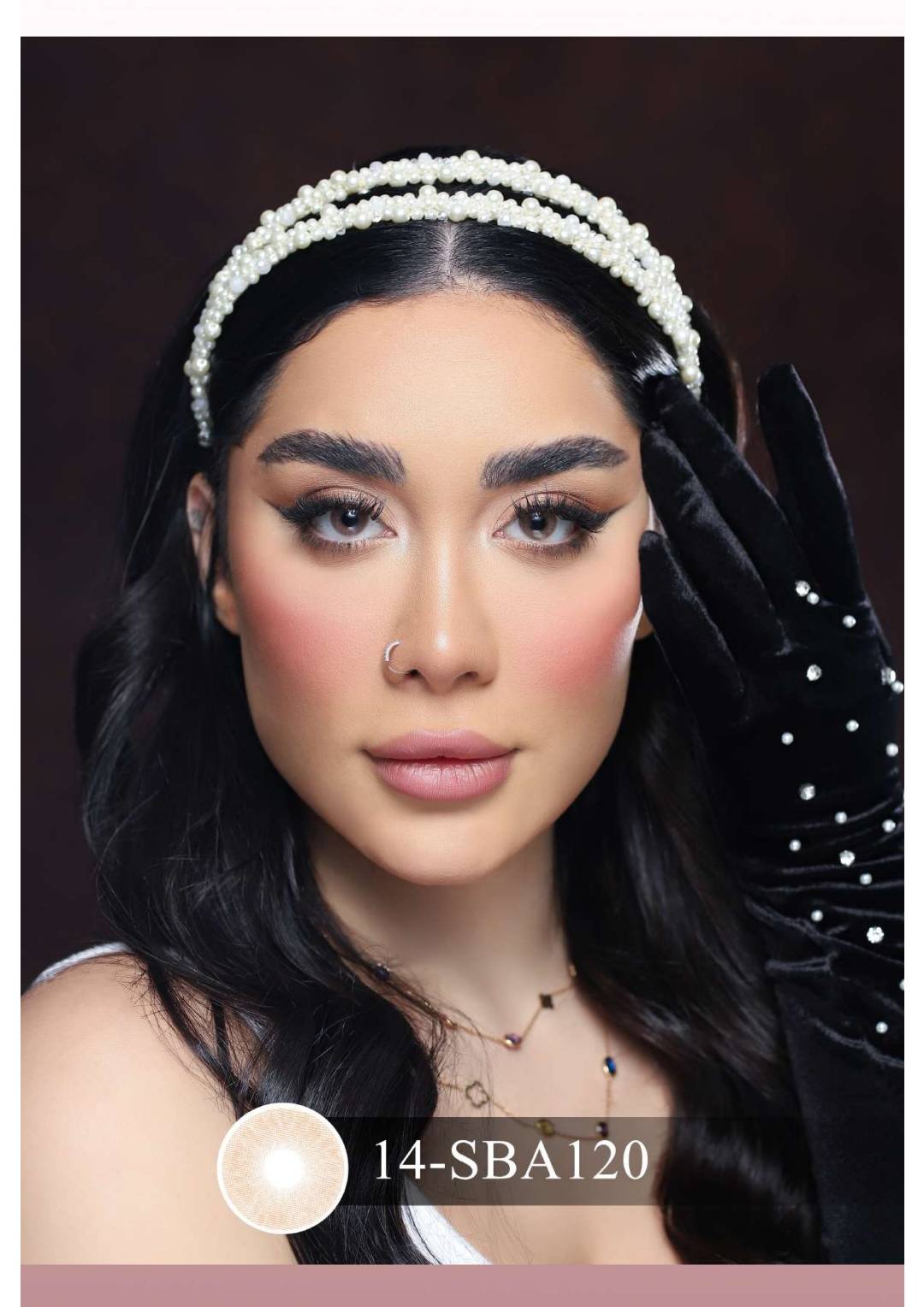 لنز چشم هرا مدل 14 کد SBA120 رنگ عسلی روشن بدون دور