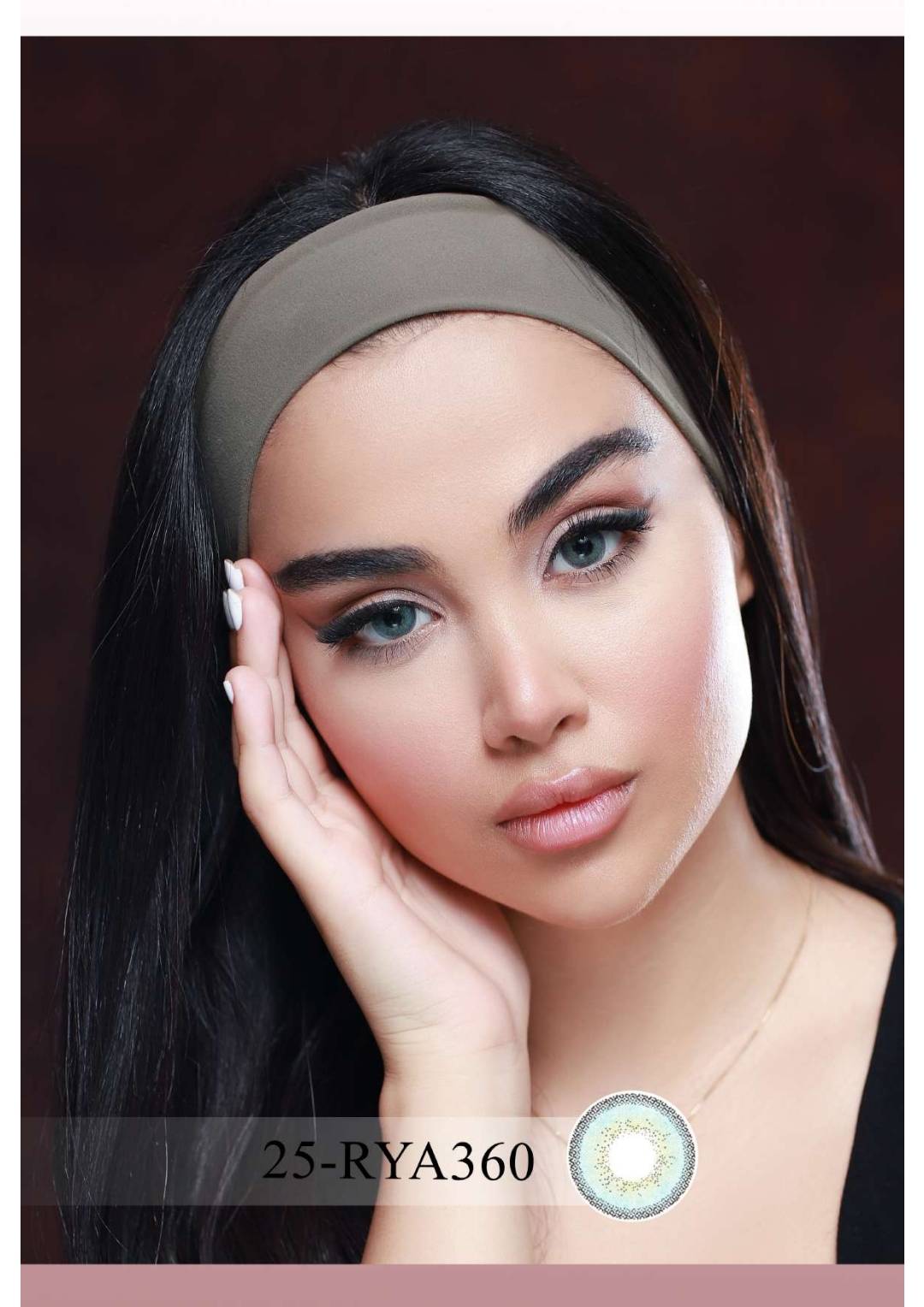 لنز چشم هرا مدل 25 کد RYA360 رنگ آبی تیره با ته مایه سبز دوردار