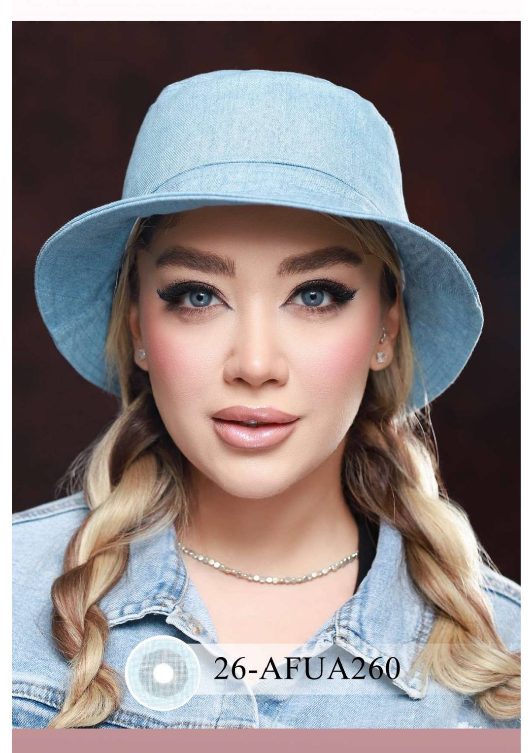 لنز چشم هرا مدل 26 کد AFUA260 رنگ آبی طبیعی بدون دور