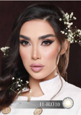 لنز فصلی بیوتی، شماره 11 مدل HJ310 دور دار و رگه دار طوسی عسلی روشن