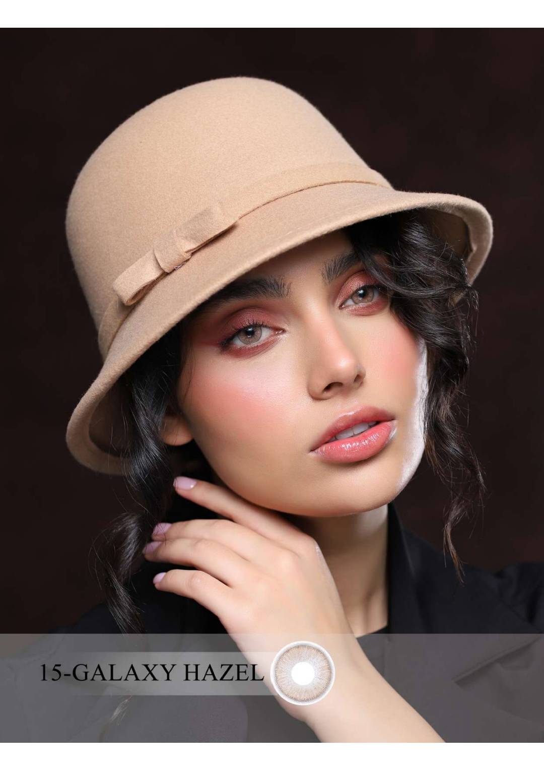 لنز کانفست شماره 15 مدل Galaxy hazel عسلی کهکشانی