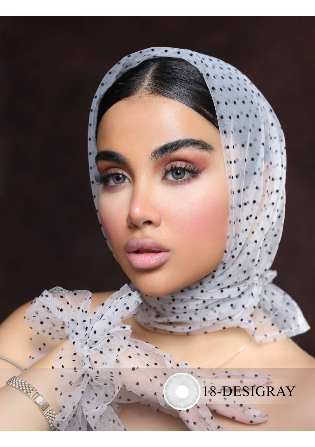 لنز کانفست شماره 18 مدل  Desigray طوسی روشن