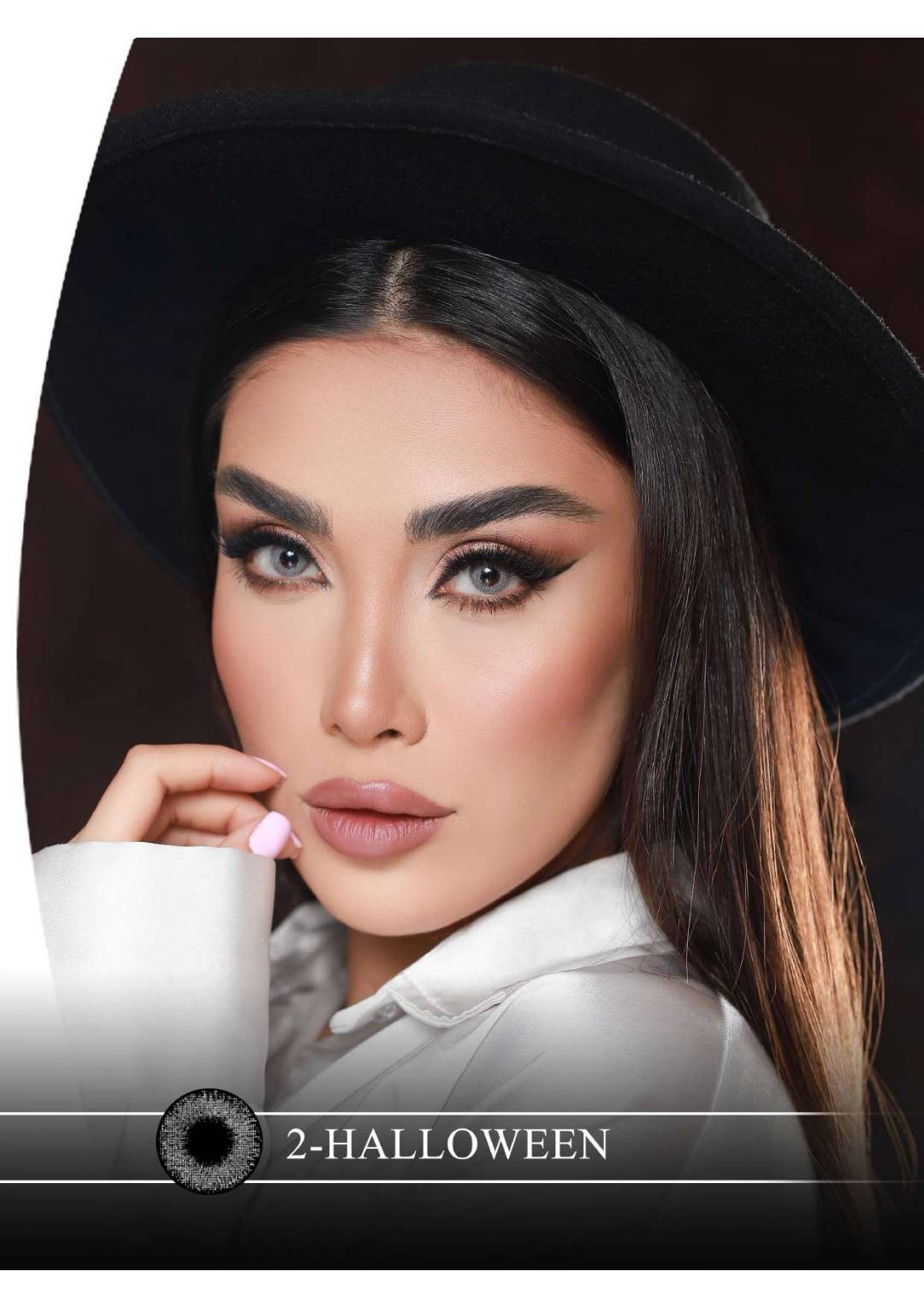 لنز چشم هرا گریس مدل  Halloween کد 02 رنگ طوسی یخی