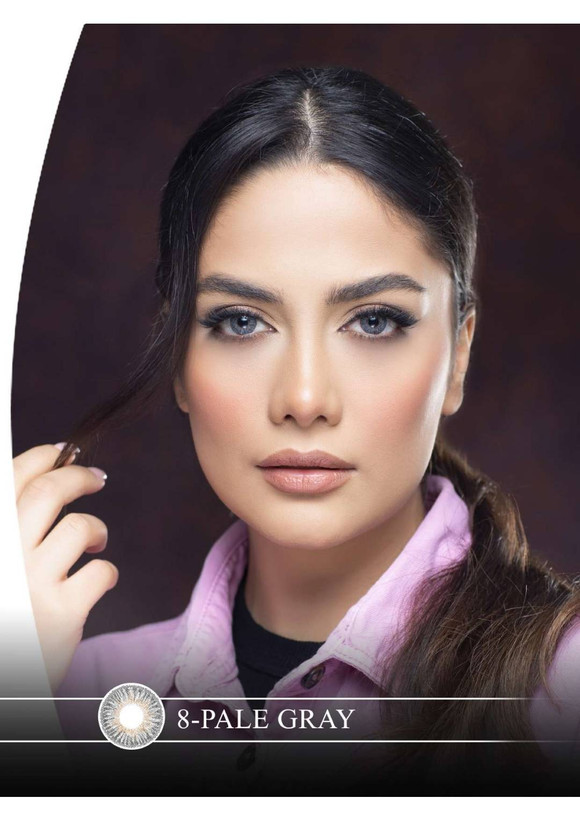لنز چشم هرا گریس مدل Pale gray کد 08 رنگ طوسی عسلی دوردار