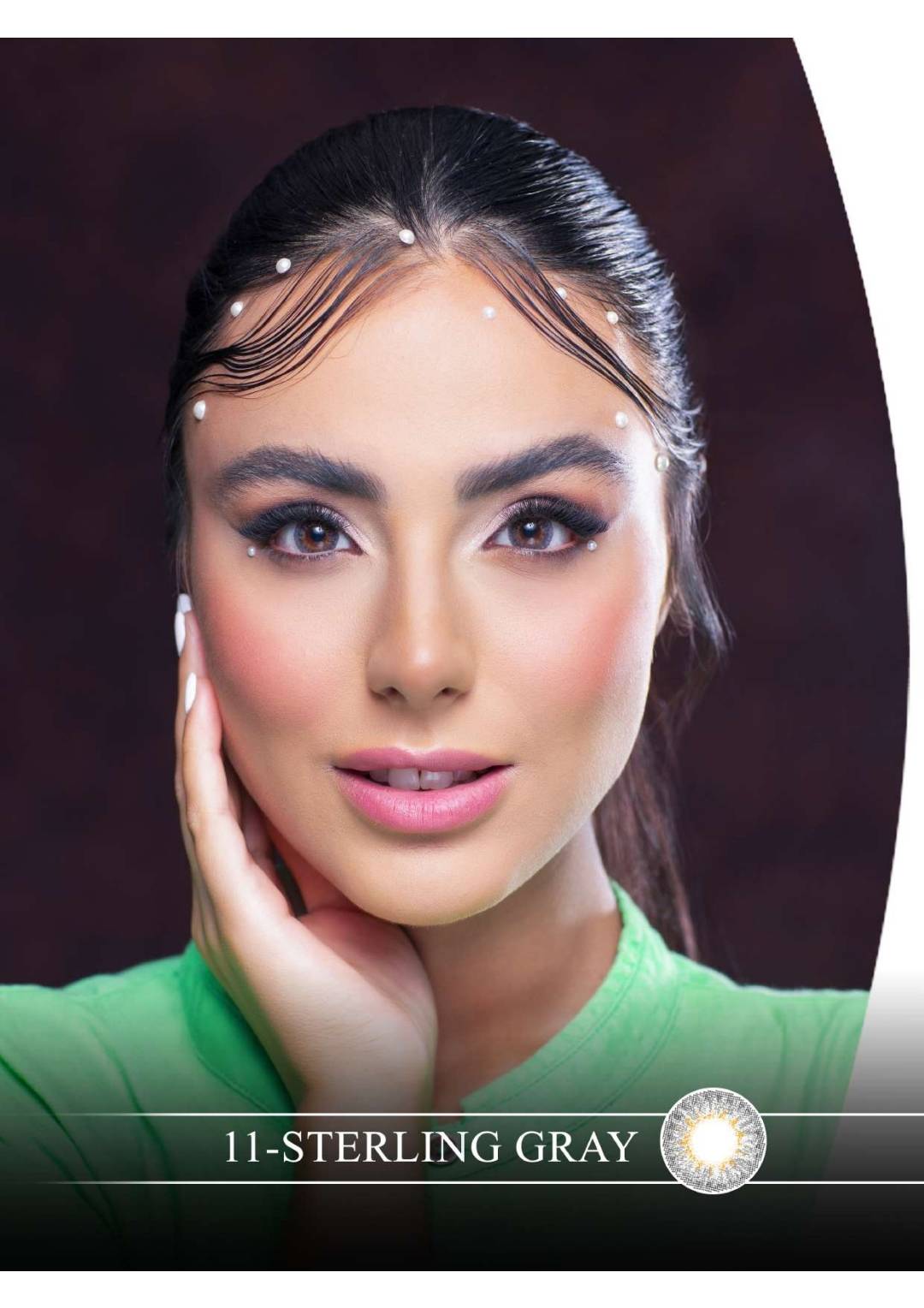 لنز چشم هرا گریس مدل   Sterling gray کد 11 رنگ طوسی عسلی دوردار