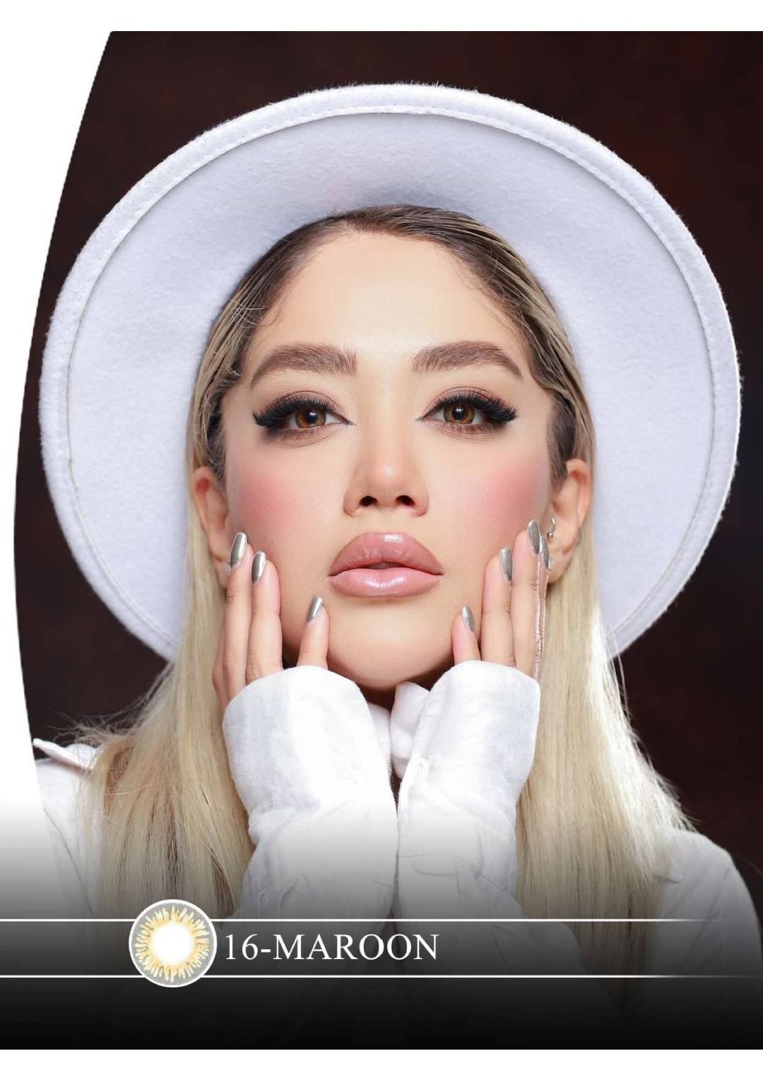 لنز چشم هرا گریس مدل  Maroon کد 16 رنگ قهوه‌ای عسلی