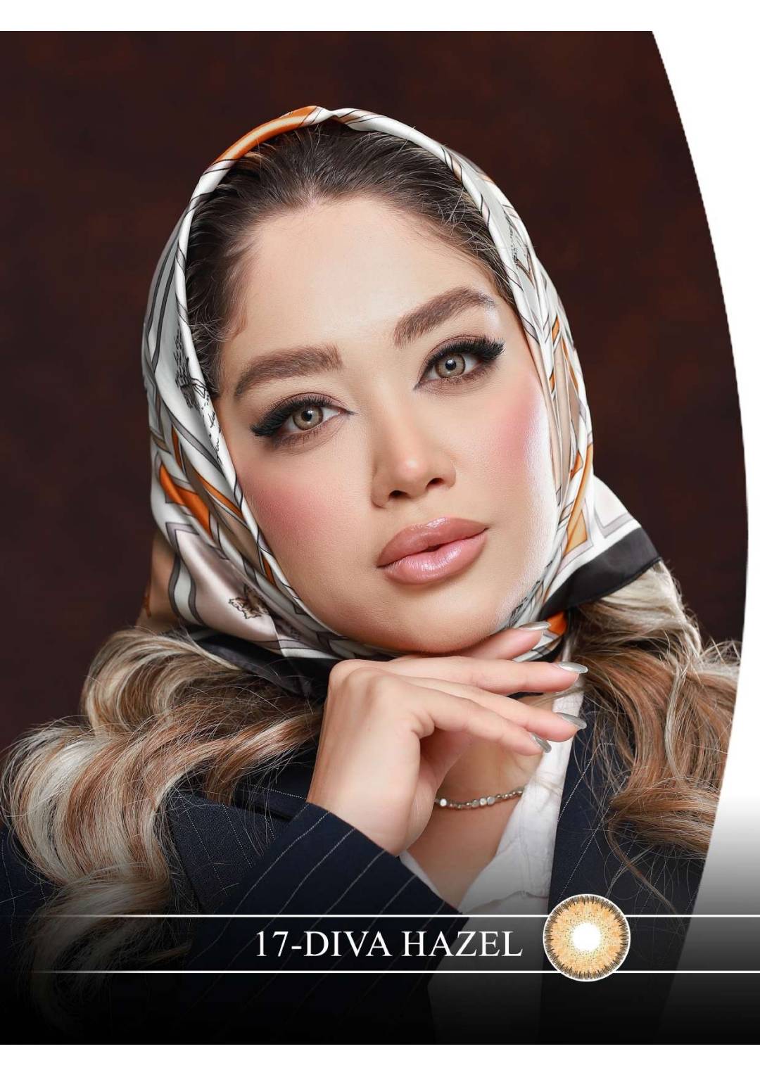 لنز چشم هرا گریس مدل  Diva hazel کد 17 رنگ سبز عسلی