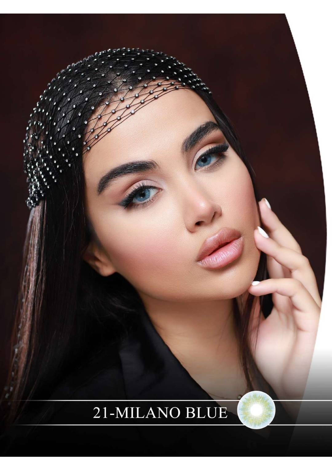 لنز چشم هرا گریس مدل  Milano blue کد 21 رنگ سبز آبی عروسکی