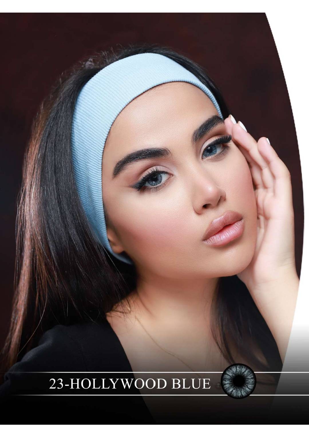 لنز چشم هرا گریس مدل   Hollywood blue کد 23 رنگ آبی خاکستری روشن