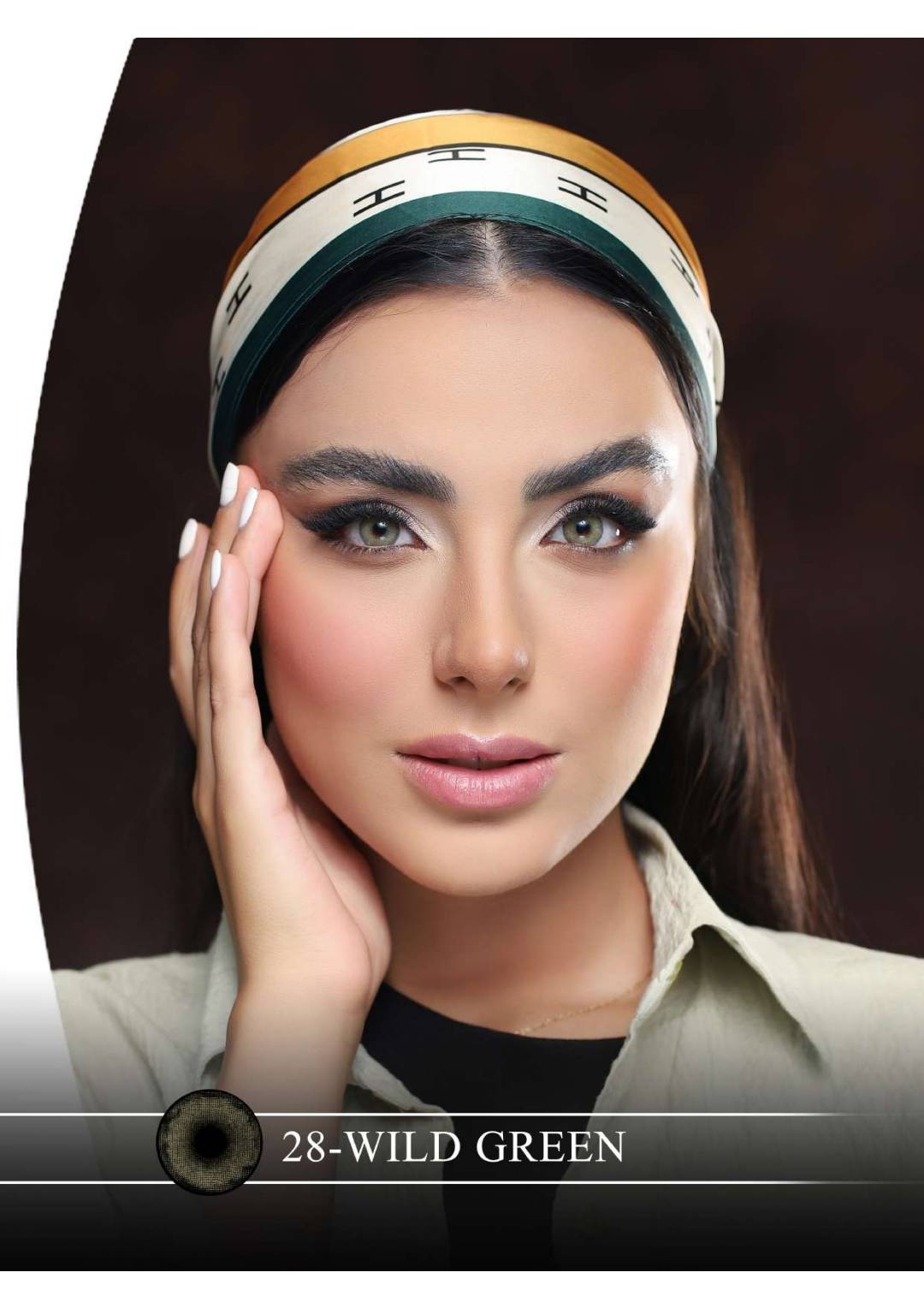 لنز چشم هرا گریس مدل Wild green کد 28 رنگ سبز یشمی دوردار