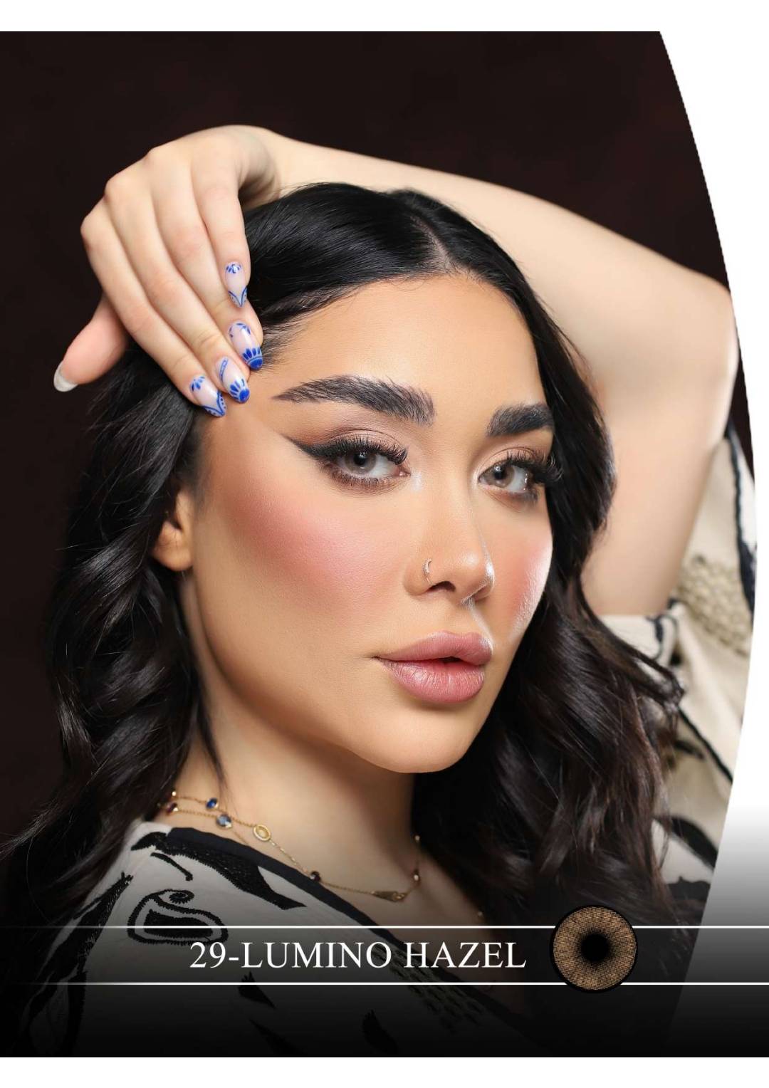 لنز چشم هرا گریس مدل Lumino hazel کد 29 رنگ عسلی بدون دور
