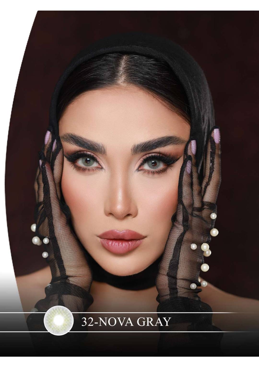 لنز چشم هرا گریس مدل  Nova gray کد 32 رنگ طوسی سبز بدون دور