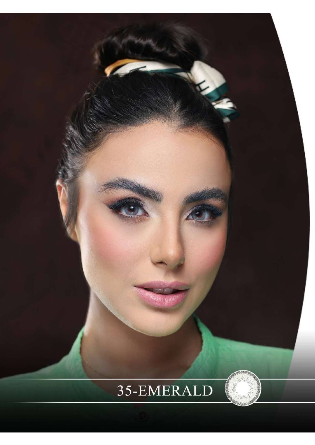 لنز چشم هرا گریس مدل  Emerald کد 35 رنگ سبز کهربایی