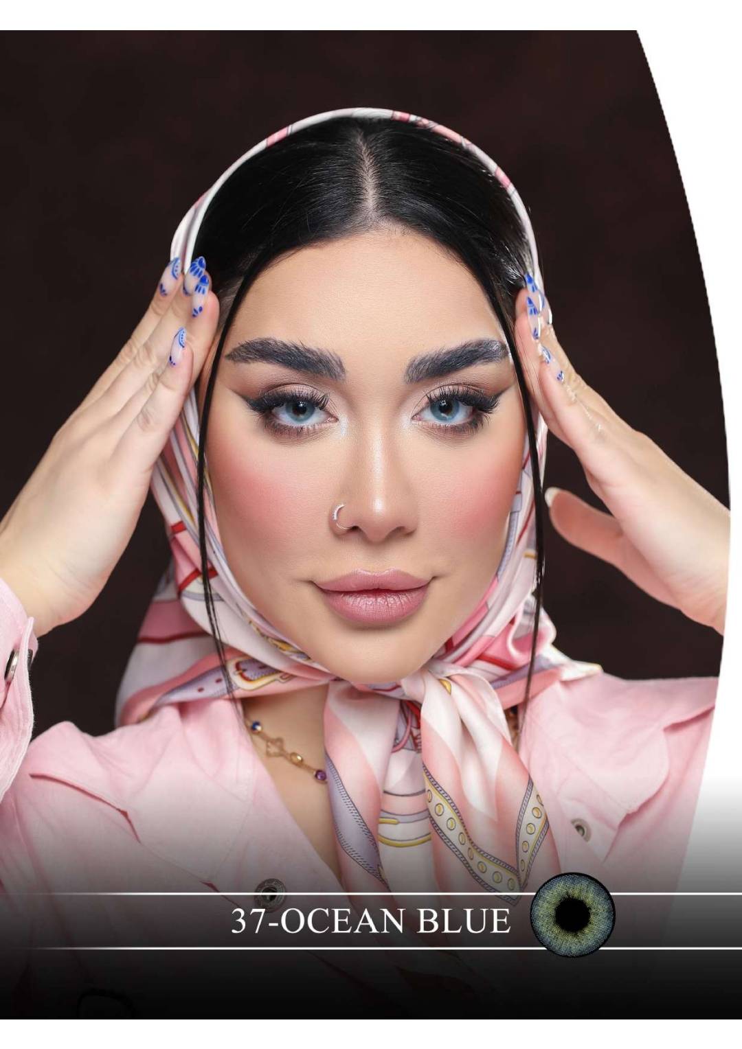 لنز چشم هرا گریس مدل ocean blue کد 37 رنگ سبز آبی