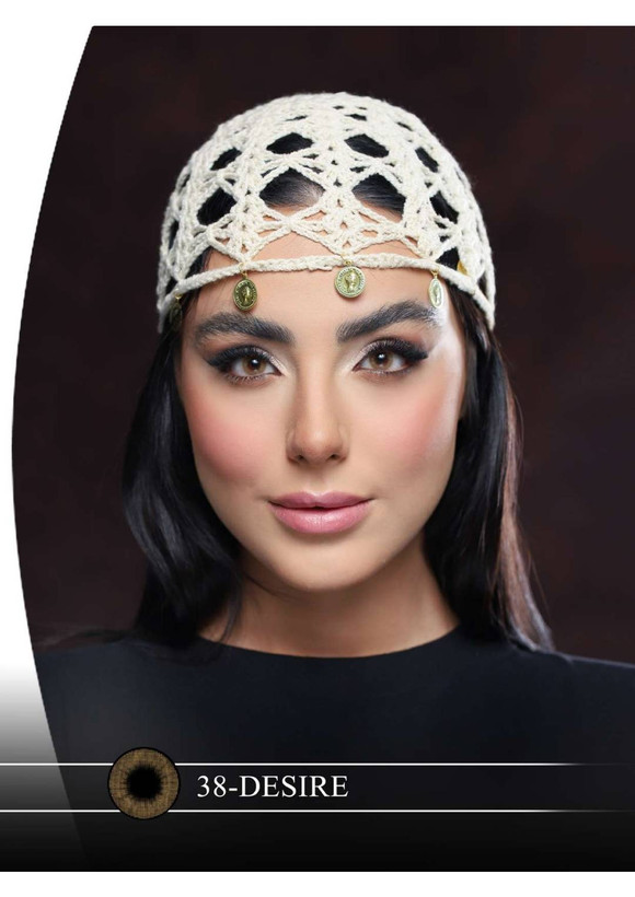 لنز چشم هرا گریس مدل Desire کد 38 رنگ عسلی طلایی
