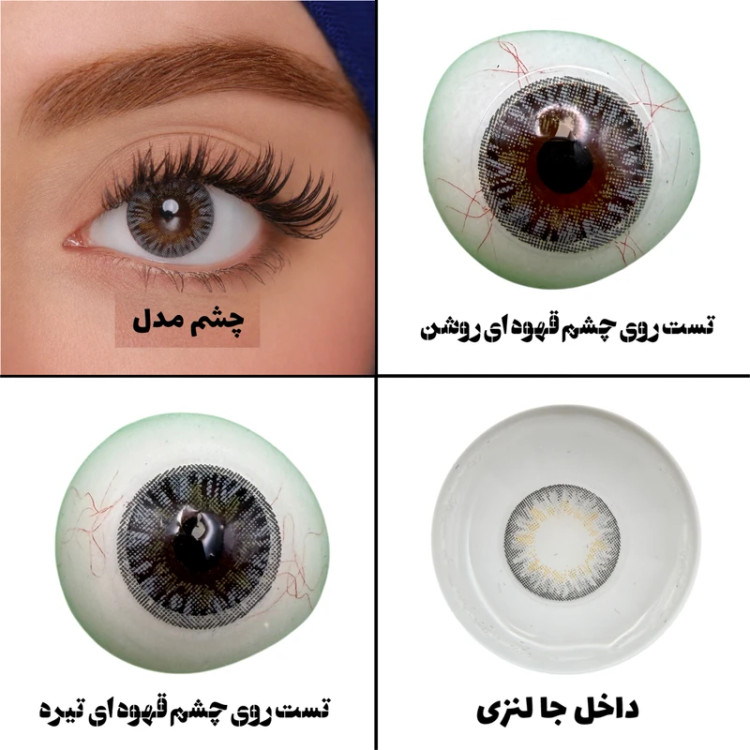 لنز چشم هرا گریس مدل Hollywood gray کد 04 رنگ خاکستری عسلی