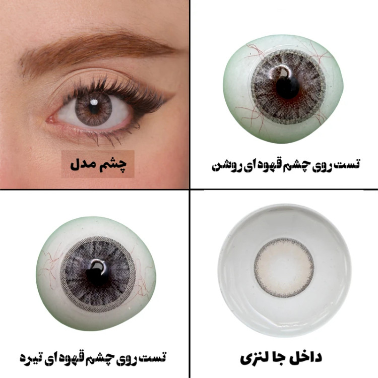 لنز چشم هرا گریس مدل Ava brown کد 06 رنگ خاکستری عسلی