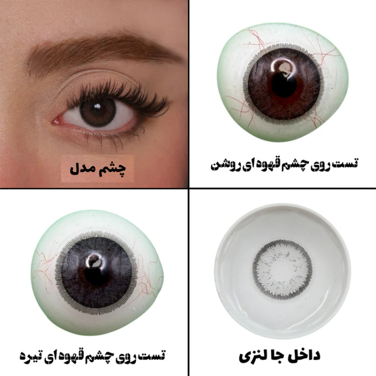 لنز چشم هرا گریس مدل Purple کد 07 رنگ خاکستری تیره