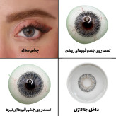 لنز چشم هرا گریس مدل Pale gray کد 08 رنگ طوسی عسلی دوردار