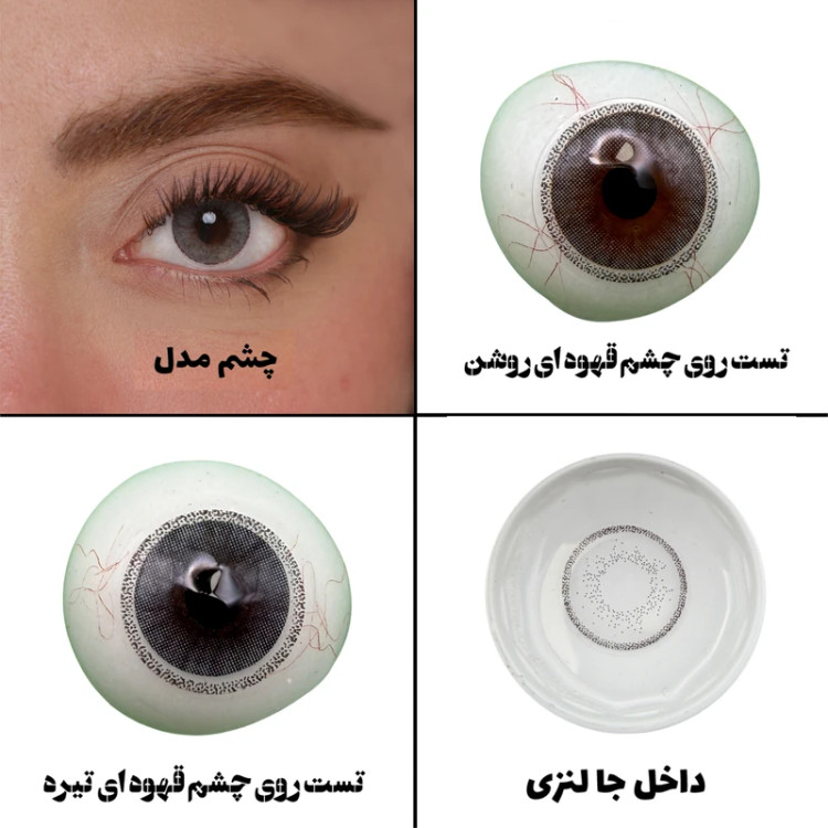 لنز چشم هرا گریس مدل Mini ava کد 09 رنگ خاکستری دورمشکی