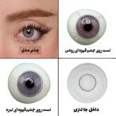 لنز چشم هرا گریس مدل Rebel gray کد 12 رنگ طوسی خاکستری ملایم